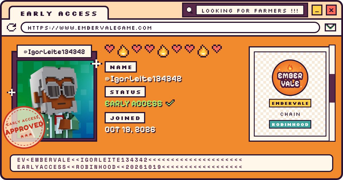 IgorLeite134342's tweet photo. @Embervale_ 

Starting a new adventure the way we love it , building our little farm village from the ground up. 

Slow days, simple vibes, and big dreams ahead.🥳 https://t.co/HTHvPZ6Eye