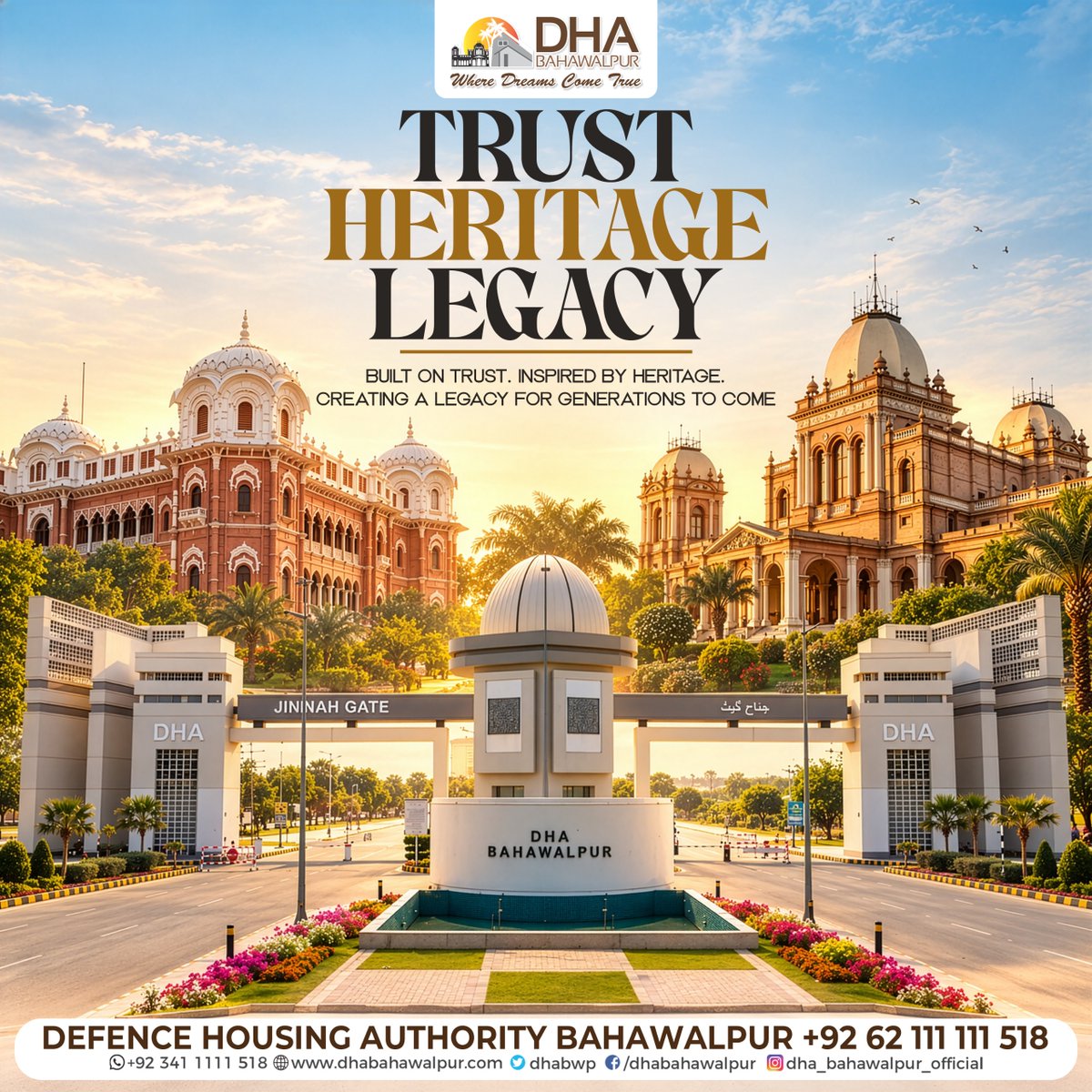 dhabwp's tweet photo. Trust. Heritage. Legacy.
DHA Bahawalpur continues to build on a foundation of trust, inspired by heritage and shaped by a long-term vision for future generations.
#DHABahawalpur #Trust #Heritage #Legacy #WhereDreamsComeTrue https://t.co/s9HWSo1wZt