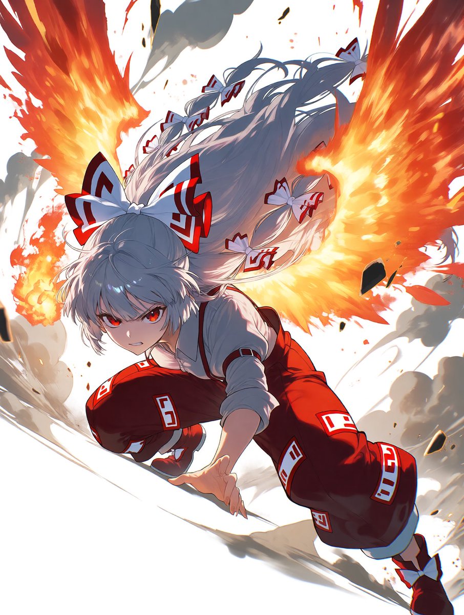 next1111sub's tweet photo. 東方Project / 藤原妹紅 https://t.co/bh1V99tq5Z