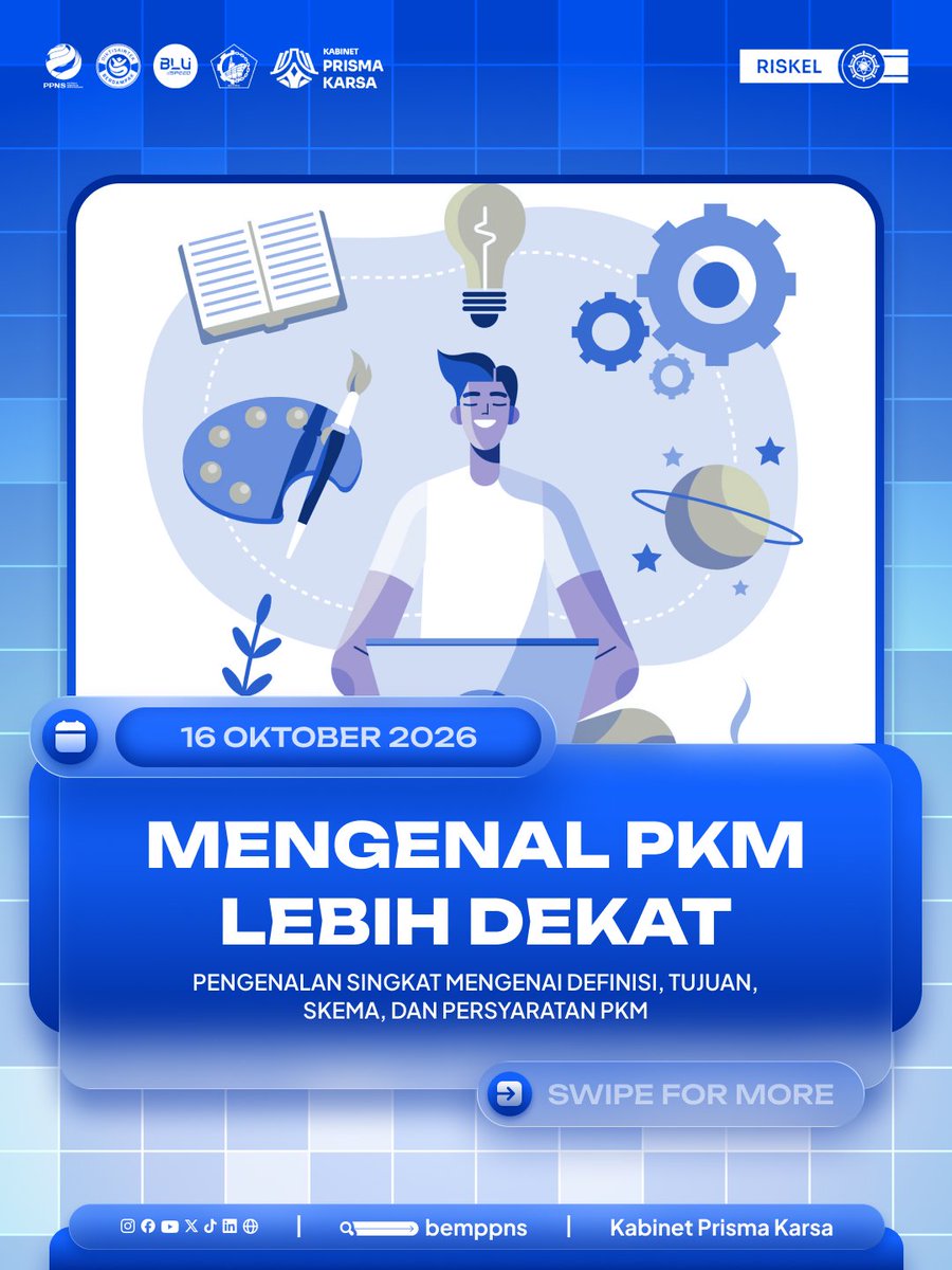 bemppns's tweet photo. 🔍 MENGENAL PKM LEBIH DEKAT! 💡
Halo, Arek Kapal! 👋🏻

Pernah dengar tentang Program Kreativitas Mahasiswa (PKM), tetapi masih bingung apa itu PKM dan bagaimana cara mengikutinya? 🤔 https://t.co/yH4yBRpbBU