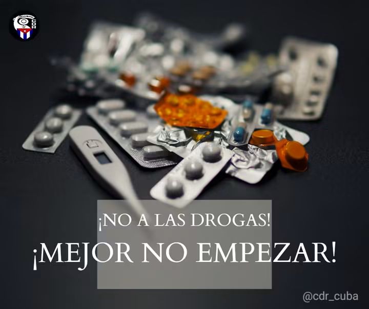 cdr_cuba's tweet photo. Buenos días vecino 🌞 

🗣Consumir DROGAS no te hace "moderno y libre", te hace débil y esclavo. 

‼NO A LAS DROGAS ‼

#CDRCuba #Cuba #NoALasDrogas https://t.co/xMyge2eik1
