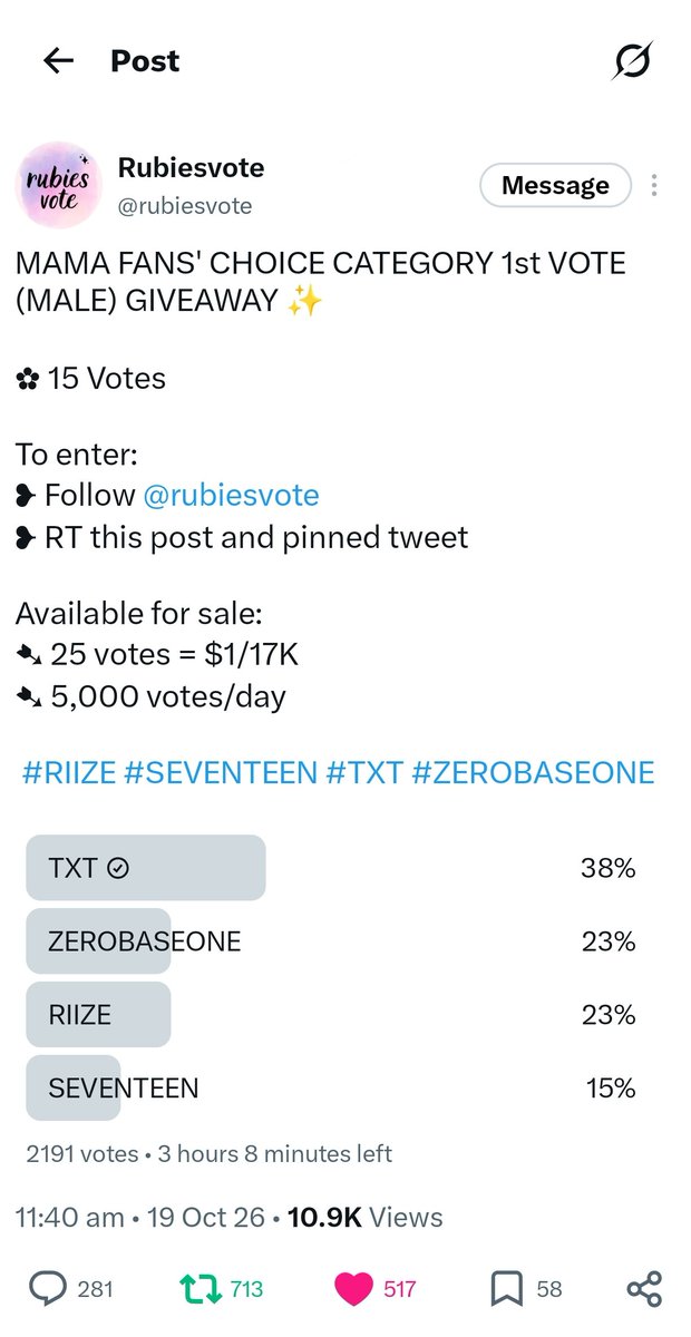 HuiiZhng's tweet photo. @rubiesvote For #TXT https://t.co/zxeB2Lpi3n