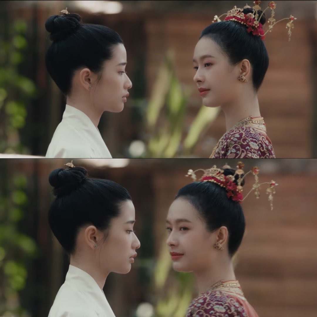 miwosbein's tweet photo. at least lita and gorya are good friends in f4 but this time princess hongkham and fongnuan are unlikely to be friends. 

milktu really destined to be the heroine and villainess whenever they’re on a same show 😭

#ScarletHeartTH https://t.co/2VHmgmh7aX