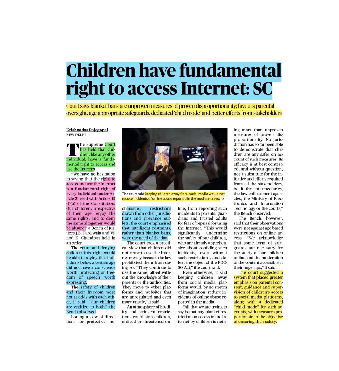 StratumIAS's tweet photo. Current affairs update for UPSC CSE Prelims exam 2027 as well as UPSC CSE Mains exam value addition.

– Children have fundamental right to access internet: SC
(Article 21 , 19(1)(a) )

– IISER researchers make solid material that releases two fuel gases
(Magnesium hydromethylzincate)

– What was actor Imran Khan asked to leave India?
(Rights and limits for OCI card holder)

– Putting people in economics 
(Related among different economic indicators )