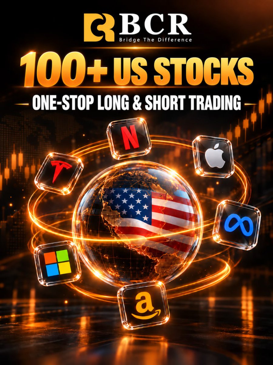 bcrmarketnews's tweet photo. Trade 100+ US Stocks
One-stop long & short trading for 100+ US stocks. Trade Tesla, Apple, Amazon, and more with BCR 🚀

#thebcr #bcrTrading #bcrGlobal