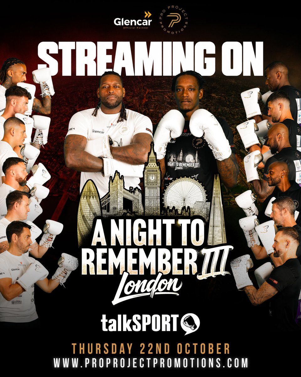 GrahamStack1's tweet photo. A Night To Remember III is streaming live on talkSPORT from 9pm.
⠀
Former professional footballers step into the ring at Grosvenor House.
⠀
Table sales close at midnight on Tuesday 20th October.
⠀
https://t.co/lNC7M9fAdY https://t.co/2h5pa3o4RE