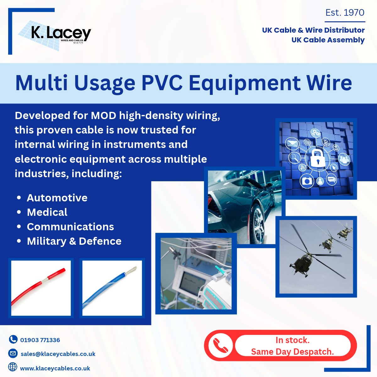 KLACEYCABLES's tweet photo. ๐๐ฎ๐ฅ๐ญ๐ข ๐๐ฌ๐๐ ๐ ๐๐๐ ๐๐ช๐ฎ๐ข๐ฉ๐ฆ๐๐ง๐ญ ๐๐ข๐ซ๐
We're ๐ญ๐ซ๐ฎ๐ฌ๐ญ๐๐ ๐๐ ๐๐๐๐๐ง๐๐ ๐ฌ๐ญ๐๐ง๐๐๐ซ๐ ๐๐๐๐ฅ๐ ๐๐ฑ๐ฉ๐๐ซ๐ญ๐ฌ.
๐๐ก๐ข๐ฉ๐ฉ๐ข๐ง๐ to ๐๐ ๐๐ง๐ around ๐ญ๐ก๐ ๐ ๐ฅ๐จ๐๐.
#PVCWire #PVCInsulatedEquipmentWire #DefenceCables #CableDistributor https://t.co/g8YBAeGzjX
