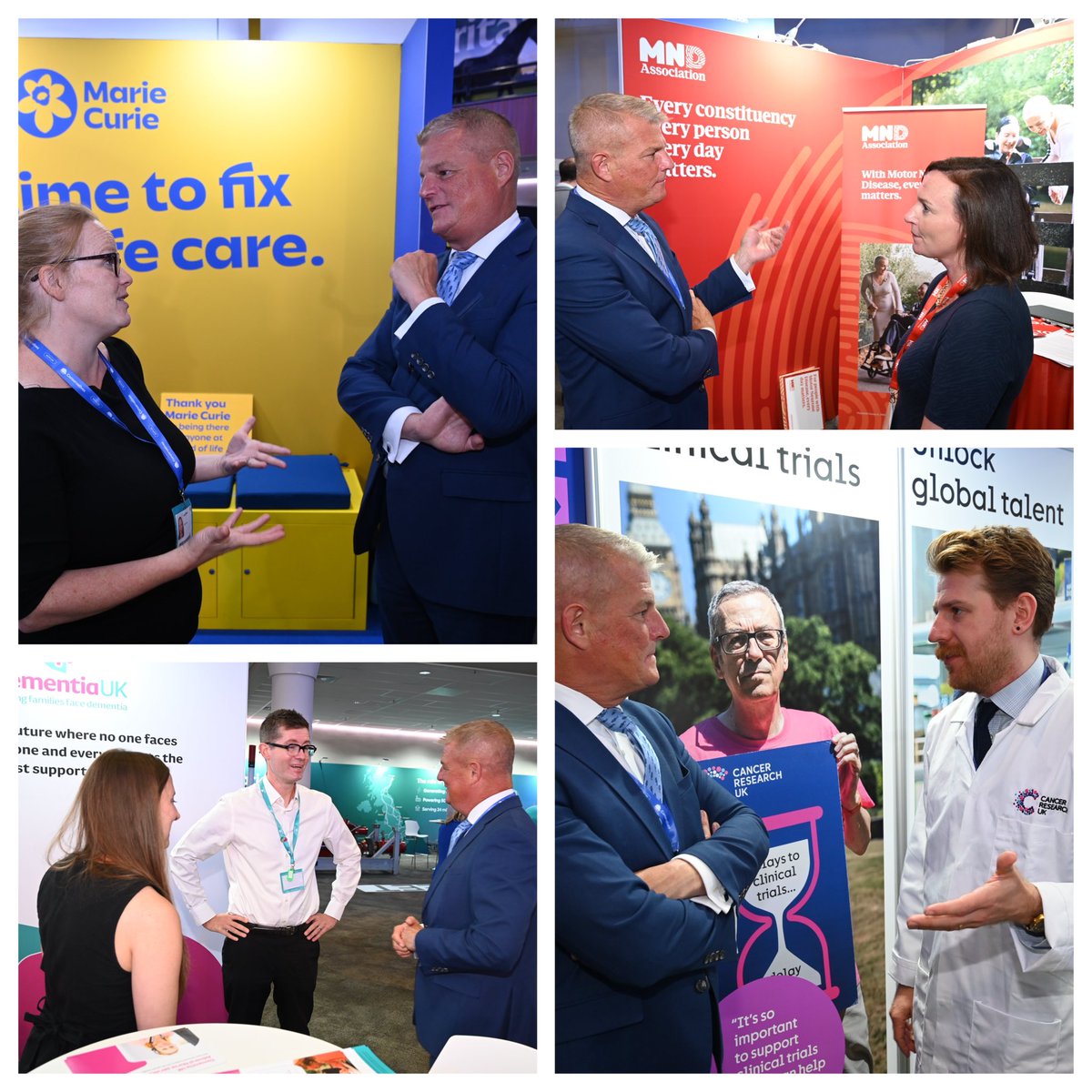 StuartAndrew's tweet photo. The Conservative Party Conference is a great opportunity to speak with a wide range of charities and organisations about issues affecting people across the Daventry constituency.

Constituents contact me throughout the year about a variety of issues, so I was particularly pleased to visit the @mndassoc and @DementiaUK following requests to do so. I also spoke with @CR_UK and @MarieCuriePA about their important work.

It was a valuable opportunity to ensure my constituents concerns are part of wider national conversations.