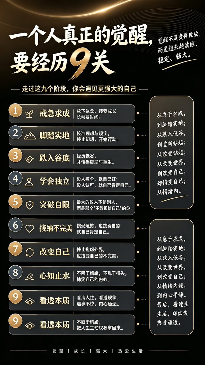 mengfeng520's tweet photo. 真正的觉醒，是经历9关后的成长 https://t.co/WE4Kgilmh0