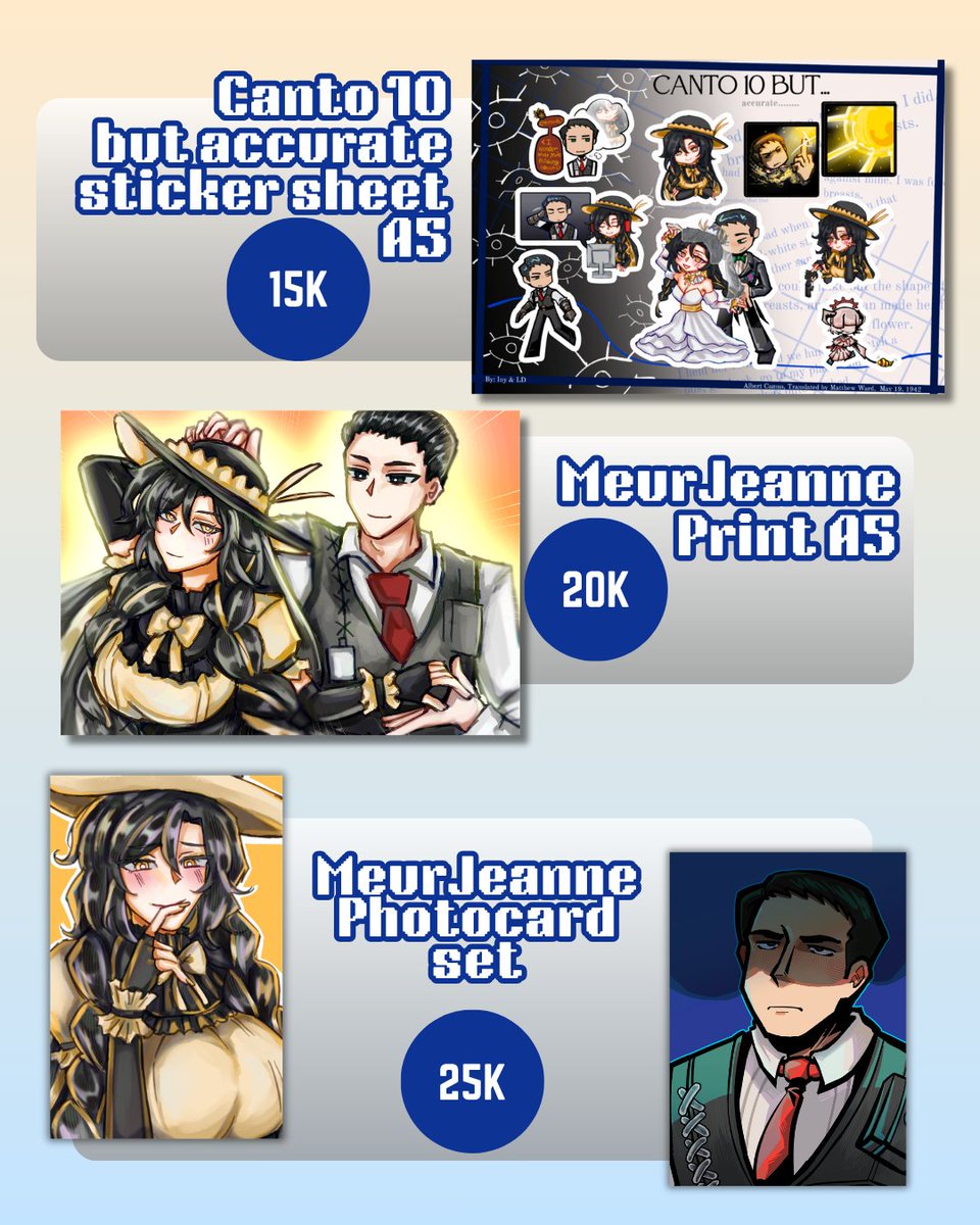 Purpleiny__'s tweet photo. [♡︎/⟳ appreciated!] 
Yahoo! Here's my our #cf23 OTS catalogue~ 
Fandom : HSR (#Myphai), Projectmoon (Limbus Company, Lobotomy Corporation), Fate/Grand Order
📍N-50
 (Both Days)
 #comifuro23 #cf23catalogue https://t.co/845GmUdJsI