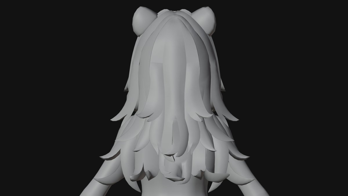Torachang8888's tweet photo. 髪モデリング一旦終わり、素体と合わせてみた
#Blender https://t.co/ATJ6q9nhuf