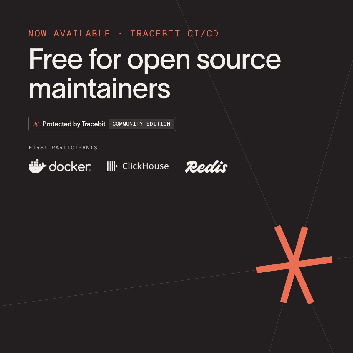 tracebit_com's tweet photo. Docker, ClickHouse, and Redis are among the first participants in the Tracebit Open Source Program. Join them for unlimited free canary tokens across your public open-source repos.

Find out more: https://t.co/ieiX4kIHgT https://t.co/eaS6bgWxBS