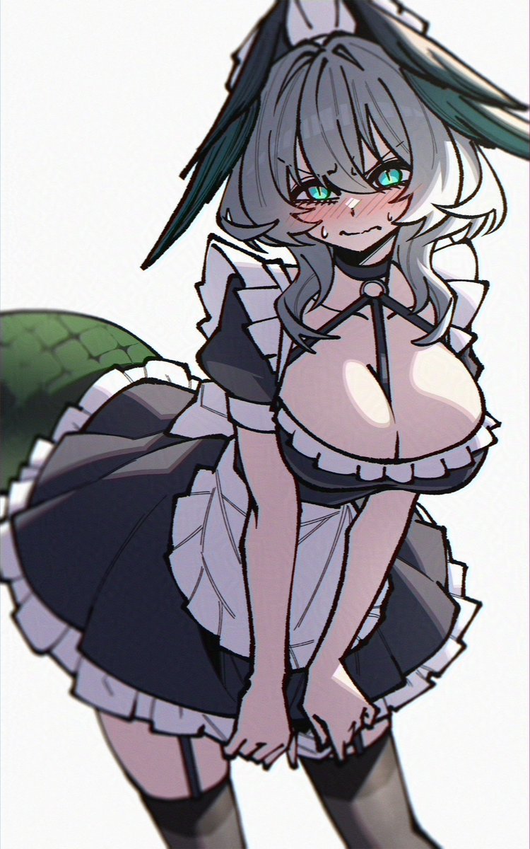 Dryegen046's tweet photo. Ho'oltober #19 - I think she likes the maid outfit I gave her https://t.co/jIVsUaupvr