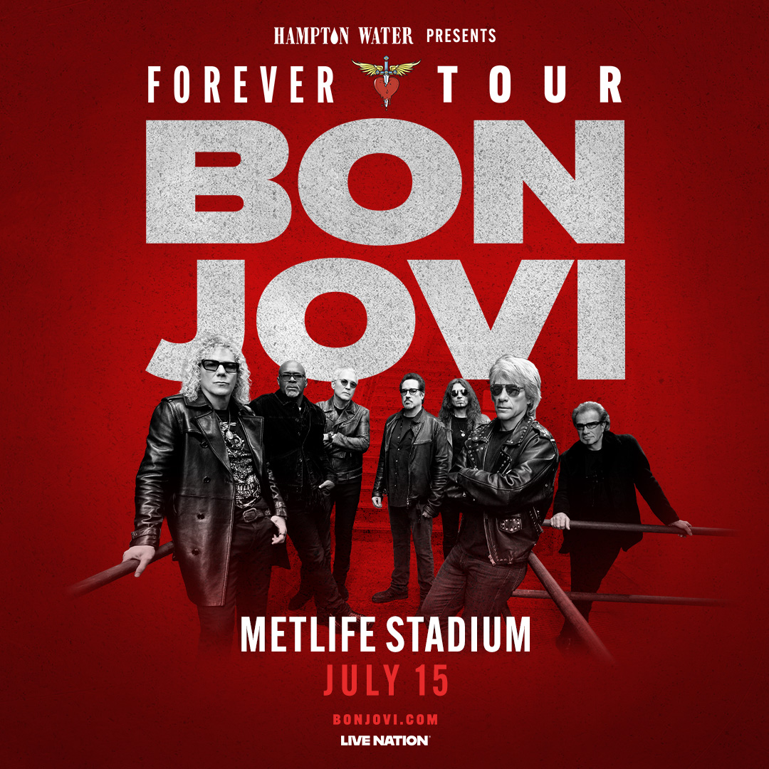 MetLifeStadium's tweet photo. Just Announced! Bon Jovi is coming to MetLife Stadium on Thursday, July 15! Sign up now for presale access.

🔗 https://t.co/uqUEKPkcYF https://t.co/mU9lvIRi5R