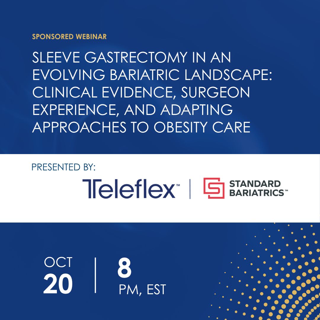 ASMBS's tweet photo. Join us TOMORROW for a sponsored webinar presented by Teleflex featuring a panel discussion on current trends in obesity care, evidence related to available treatment options, changing patient expectations, and more.

Register here: https://t.co/g5rrlbGHbv

#ASMBS #Health https://t.co/KwGDWmASoR