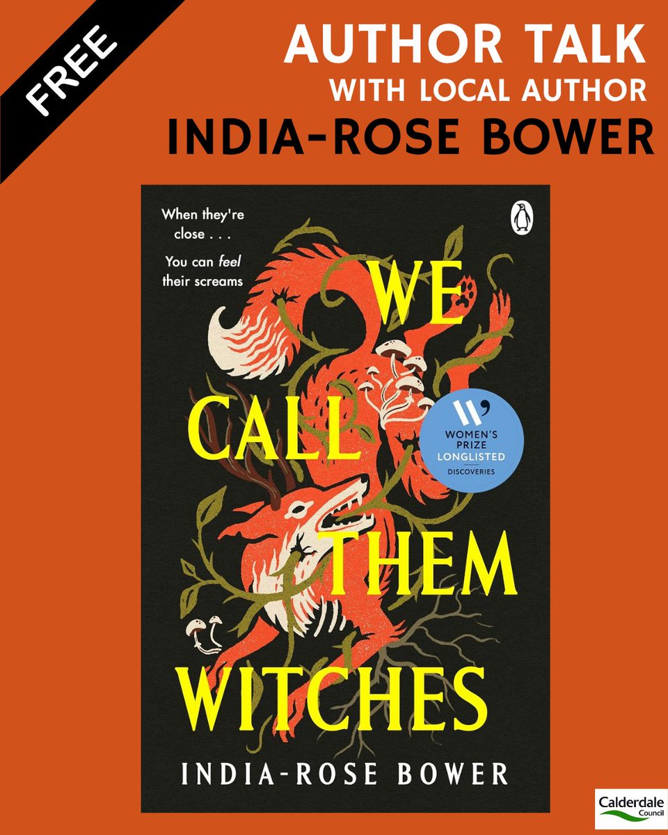 CMBClibraries's tweet photo. Join Women's Prize longlisted local author India-Rose Bower at Elland Library!
Hear about the inspiration behind We Call Them Witches, a chilling post-apocalyptic horror blending folklore, queer stories and survival.
📅 14th Nov, 2pm
📍 Elland Library
🎟️ https://t.co/J0VsowKwmF https://t.co/1QS2h7wBaG