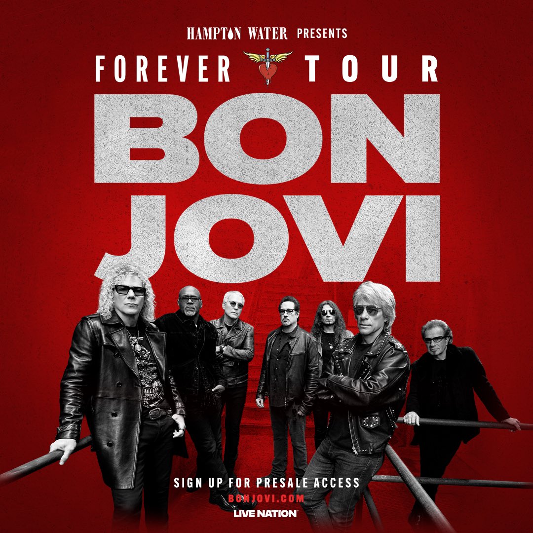LiveNation's tweet photo. Just Announced!  Bon Jovi returns for an exclusive series of shows.

Sign up now for presale access.
https://t.co/mkAjz4OAfJ https://t.co/9NEfEdq6eu