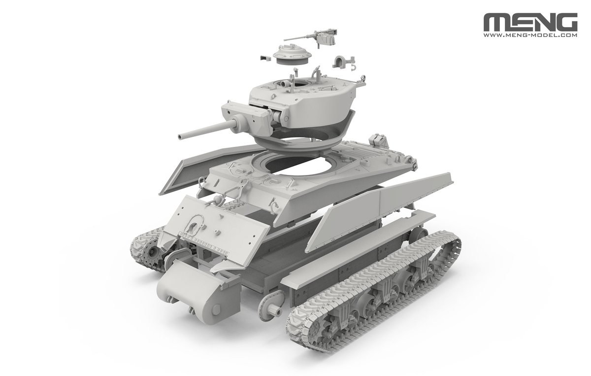 MengModel's tweet photo. 72-020 1/72 アメリカ 突撃戦車 M4A3E2 ジャンボ
発売時期: 2026年11月

・モジュール化の設計によって、組み立てが簡単で、細部にまでこだわっています。
・すべての乗員ハッチは開閉の選択が可能。
・砲身は上下に可動します。
・コマンダーキューポラは旋回可能。
・リンク&amp;レングス式履帯。 https://t.co/w9t9RuH4MF