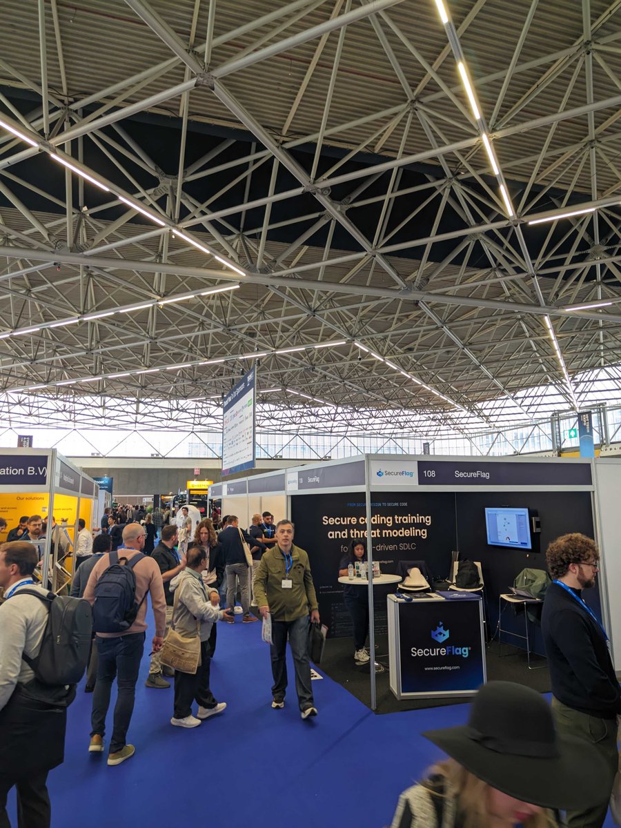 SecureFlag's tweet photo. Hallo Amsterdam! The SecureFlag team is at the Cyber Security and Cloud Expo, part of TechEx Europe. Find us at Booth 108 today or tomorrow and we'll be happy to talk you through SecureFlag's secure coding training and threat modeling products.

#cybersecurity https://t.co/TkfYzXGgwv