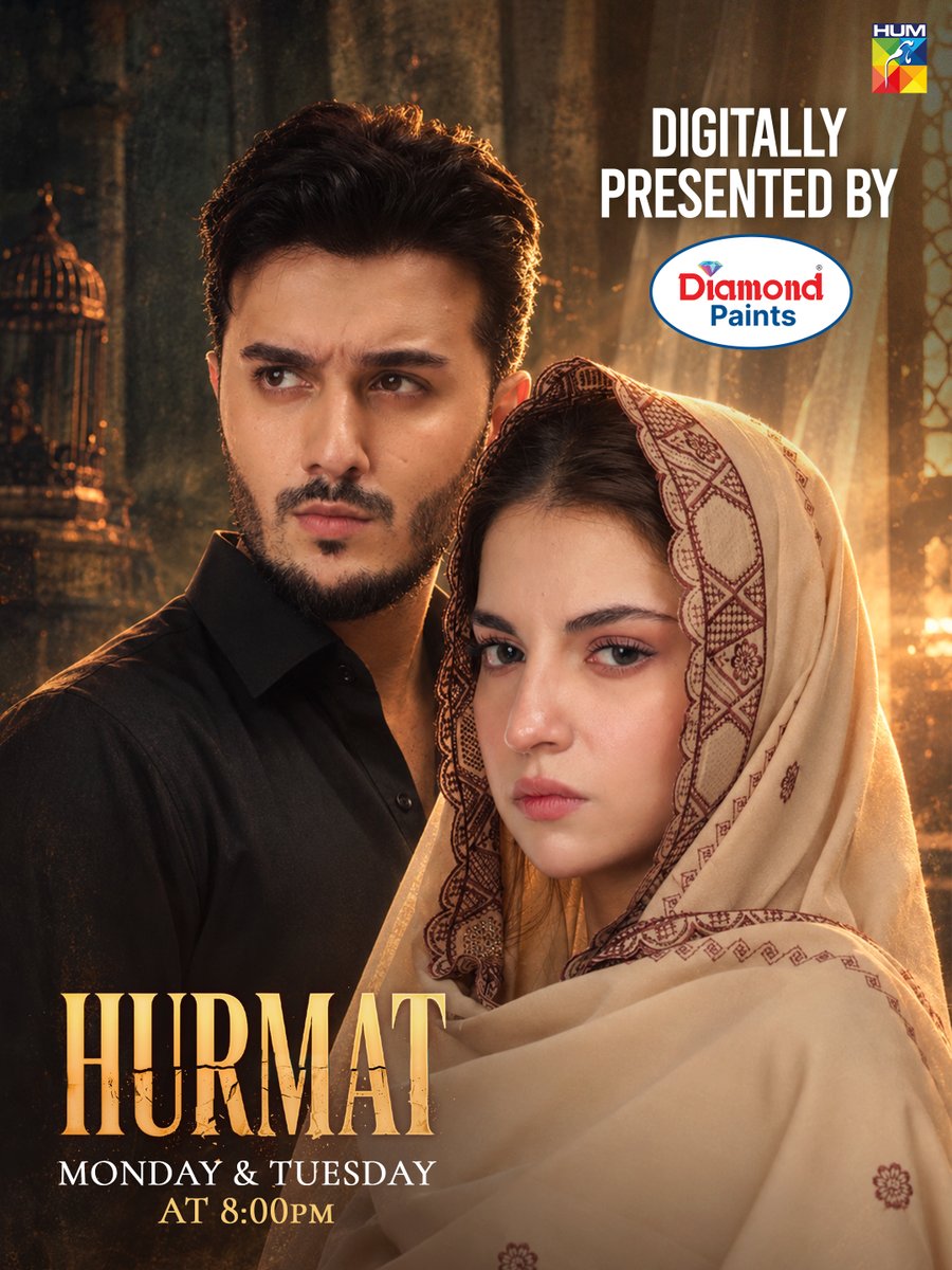 Humtvnetwork's tweet photo. HUM TV Is Proud To Announce That Drama Serial “Hurmat” Is Now Digitally Presented By Diamond Paints #DiamondPaints📷
Continue Watching “Hurmat” Every Monday &amp; Tuesday At 8:00 PM, Only On HUM TV📷
#HUMTV #Hurmat https://t.co/aARNQbfwIu