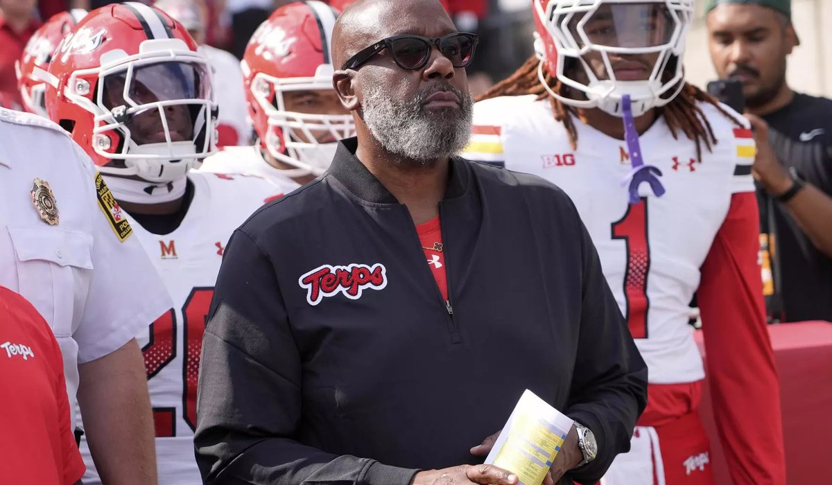 Terrapins247's tweet photo. CBS Sports’ @JTalty on the Maryland-Mike Locksley situation:
“There may not be a coach on a hotter seat in college football than Locksley. While there has been considerable outside speculation on Locksley's job security, including whether he'd be fired headed into the open week, Maryland has taken a patient approach in evaluating the situation.”