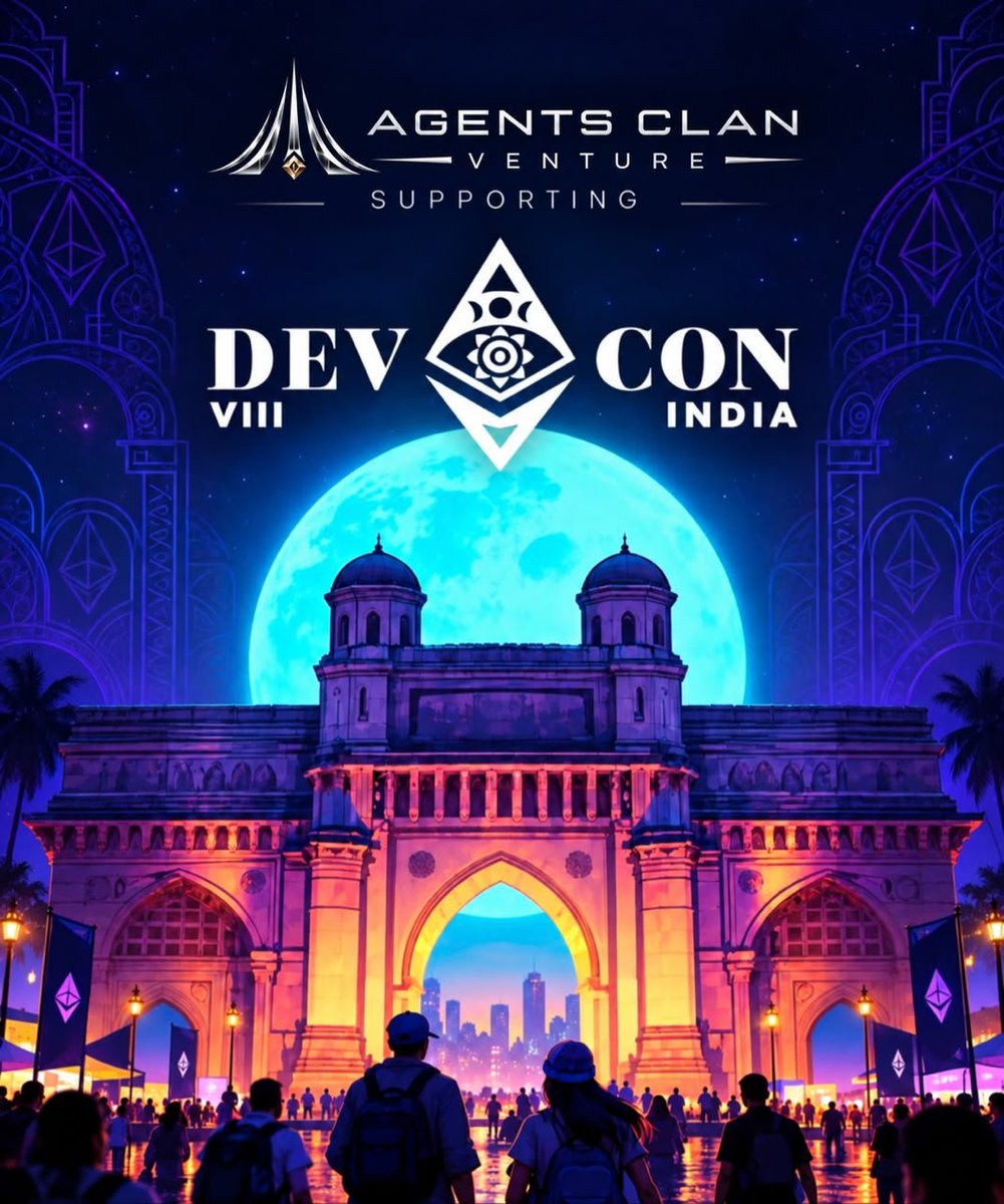 agentsclann's tweet photo. Proud to support @EFDevcon VIII India ๐ฎ๐ณ
@AgentsClanVenture is excited to be part of a community bringing builders, innovators, and the Web3 ecosystem together to shape the future. ๐
๐ Mumbai | 3โ6 November 2026
See you at Devcon! ๐คโค๏ธ
#Devcon #Ethereum #Web3 #India https://t.co/XuKZNVbA6R