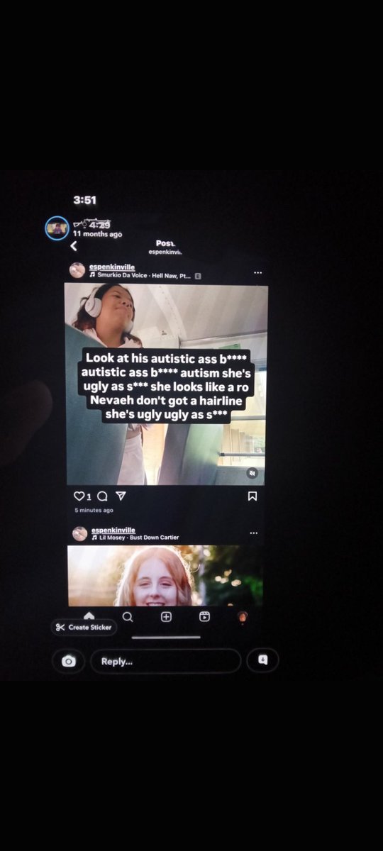 EspenKinville's tweet photo. Available she is no boyfriend she flicks me off every time she sees the ass off to school and a couple days ago I called her a b**** I told her to leave me alone b**** and yeah I didn't make fun of this whole because he's annoying she's f****** annoying at retarded https://t.co/VHlu5JpZeX
