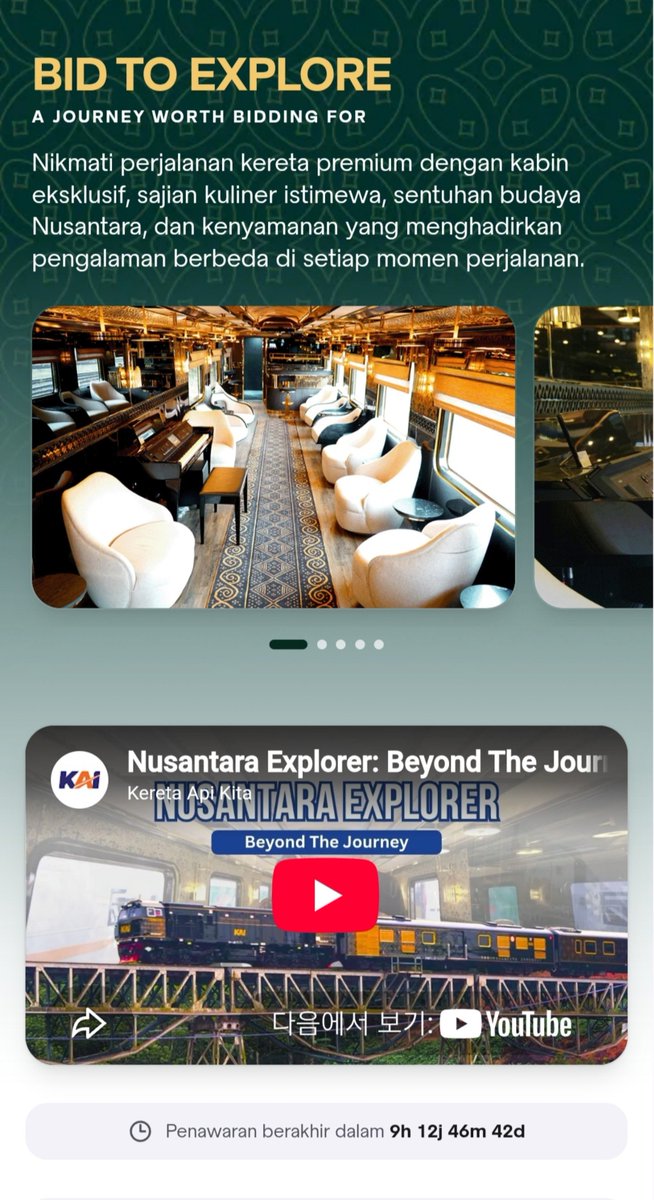 argothrottle's tweet photo. Ada yang sudah ikut penawaran harga naik Nusantara Explorer?

Penawaran harga mulai Rp 5 juta untuk kelas terendah (Compact Class) dan Rp 20 juta untuk kelas tertinggi (Signature Class)

Inget, harga segitu buat perjalanan dengan rute... Gambir-Bandung. Bukan Gambir-Surabaya Gubeng 🙏🤑 perjalanan tanggal 08 November 2026 yagesya