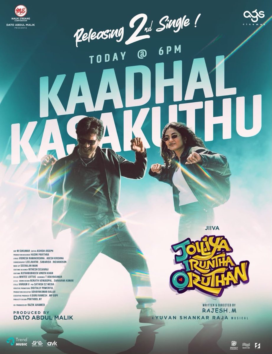 LetsXOtt's tweet photo. Jio 2nd Single Kaadhal Kasakuthu
Releasing Today at 6PM 💥 https://t.co/eboeIl3VlU