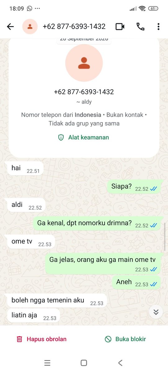 kawauyi's tweet photo. Temen  temen  bantu  retweet  ya.

Hati  hati  ama  nomor  ini,  ini  nomor  kayak  cowo  sange  njir.  Cust  ku  kasian  di  chatin  nomor  ga  jelas  kayak  gini  mana  di  spam  ampe  3  nomer  ganggu  banget.  GILAAKK  laki  laki  kalau  ga  sange  mati  kayaknya.

#zonauang https://t.co/ljRyyxWlMk