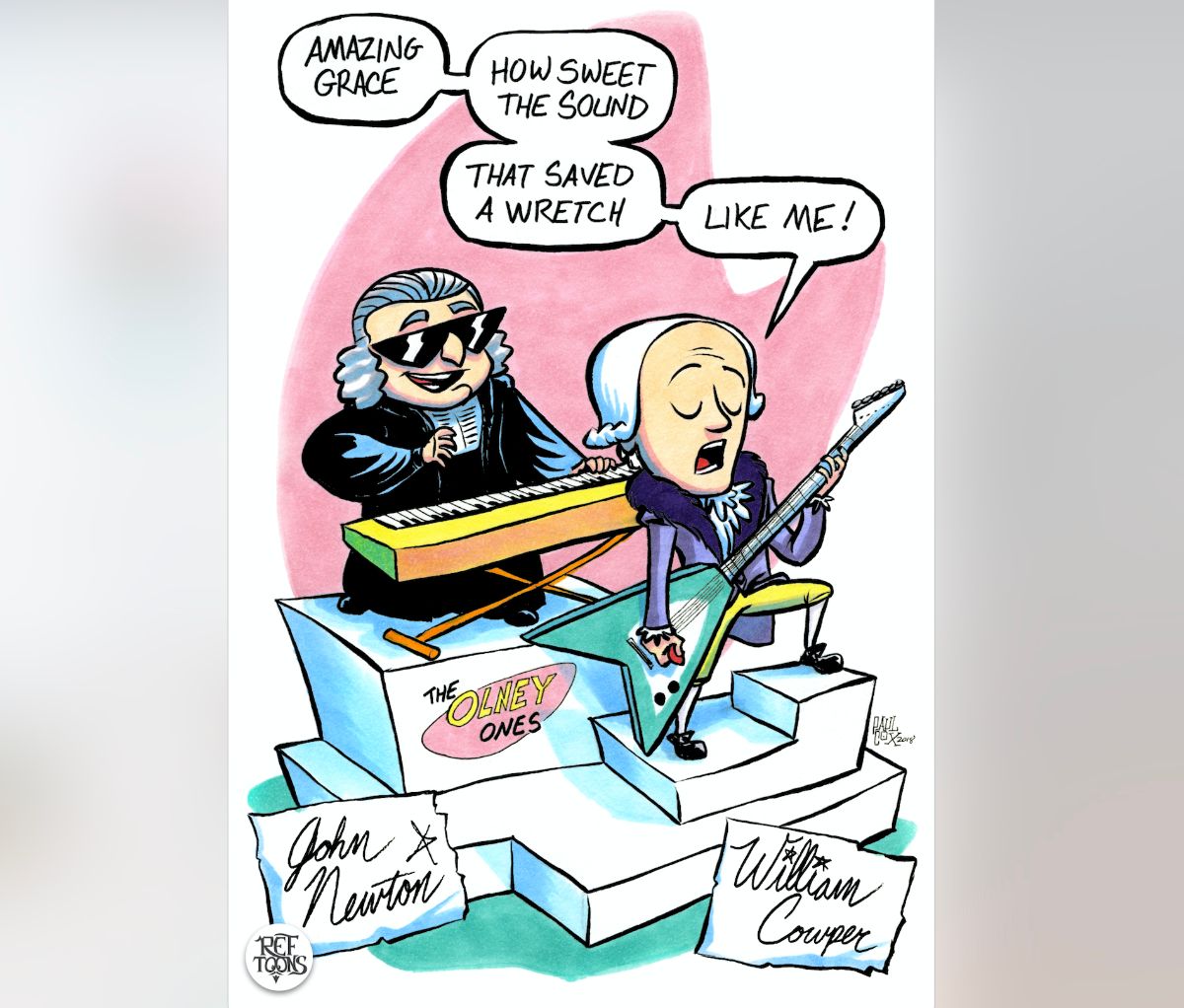 RefToons's tweet photo. This day in 1779: William Cowper and John Newton published Olney Hymns, a classic collection of evangelical and Reformed hymns still widely used. https://t.co/xqdBtb2ZED