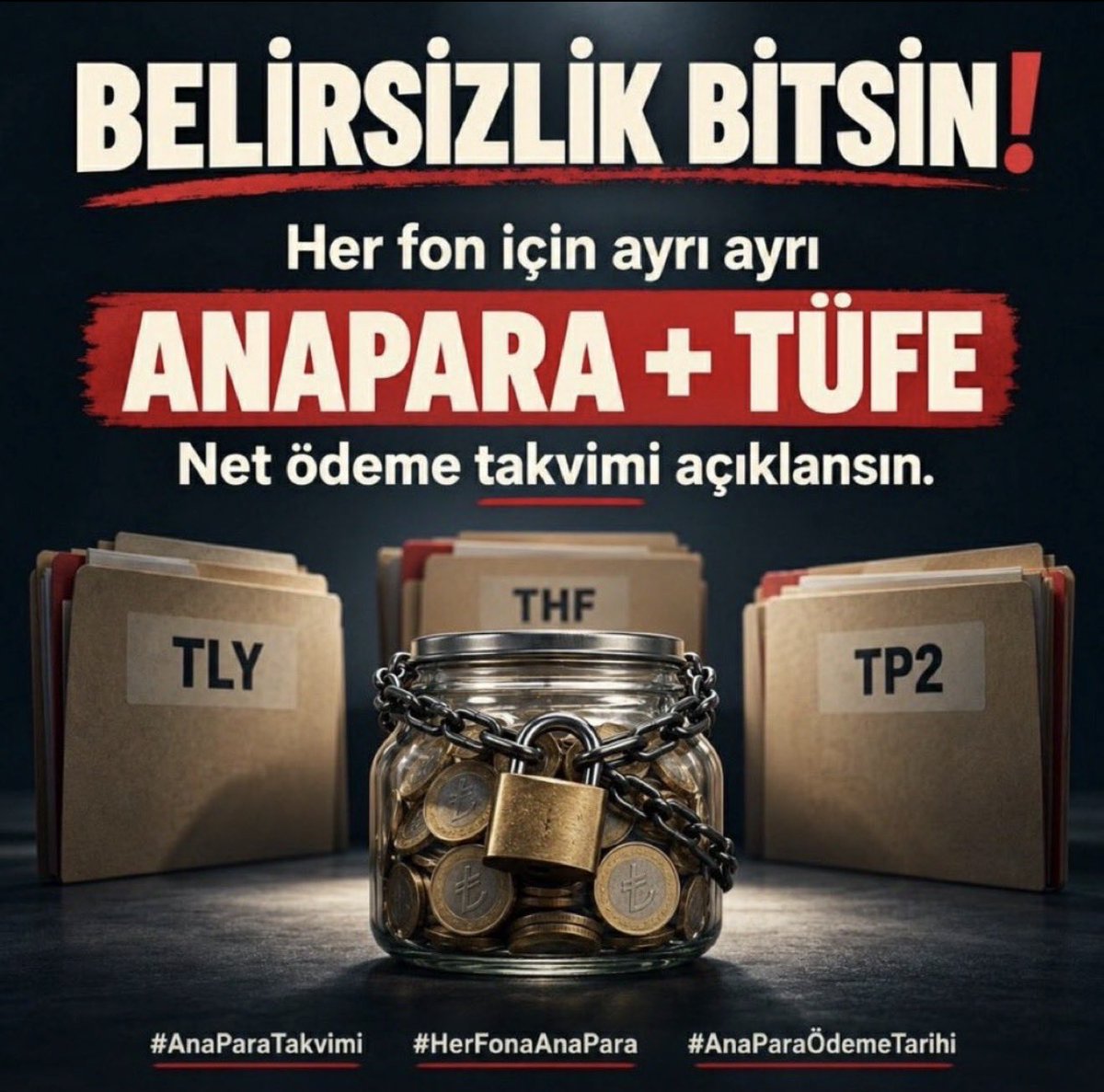 carpedim1's tweet photo. Borsaya ve finans sistemine güven, mağdur yatırımcının hakkının korunmasıyla yeniden kazanılır. Anaparalarımızı eksiksiz ödeyin, güveni birlikte yeniden inşa edelim.
Emanet ettiğimiz paralarımıza 33 gündür ulasamıyoruz!!!
Artık yeter!!!

#AnaparaYoksaOyYok
#YasadaMadde4degissin #ReisimizTamANAPARAGuvencesi
Halkın talebi açık: ANA PARAMIZ EKSİKSİZ ÖDENSİN, ENFLASYON FARKI KARŞILANSIN.
ANAPARAMIZI HAKKIMIZI İSTİYORUZ!!!!

@mehmedmus
@ifarukaksu
@oerdem42
@Nilgun_OK
@sadullahkisacik
@ayyuceturkestas
@resulkurt34
@haltinsoy68
@orhanyegin
@Mv_CavitAri
@ahmetkilic16
@GulizarBicer
@AdaletKaya_
@ejderacikkapi
@OzgurKarabat34
@yasarkirkpinarr
@UmitOzlale
@cevdetakaychp
@NecmettinErkan_
@RTEerdogan
@_cevdetyilmaz
@abakingurlek
@Akparti
@tcbestepe
@HuseyinYayman
@grok
@avabdullahguler
@AvOzlemZengin
@deniz_zeyrek
@dbdevletbahceli
@mkulunk
@sahapkavcioglu
@hasandogan
@samiltayyar27