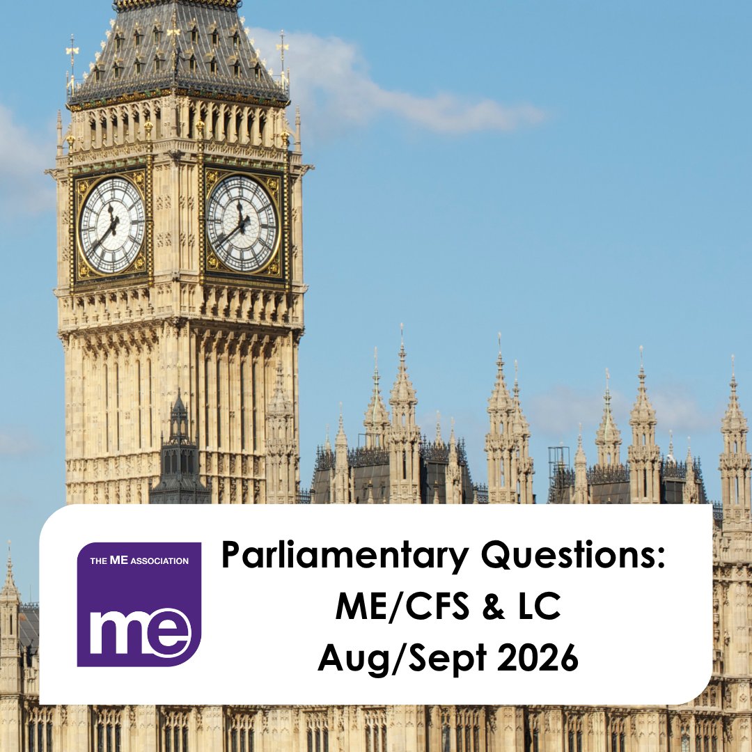 MEAssociation's tweet photo. 1/2 Parliamentary Questions (PQs) on ME/CFS &amp; Long Covid: Aug/Sept 2026

We've listed all the parliamentary questions asked during this period in the following link:

https://t.co/A3muLjkvxC https://t.co/SADmUnRy6t