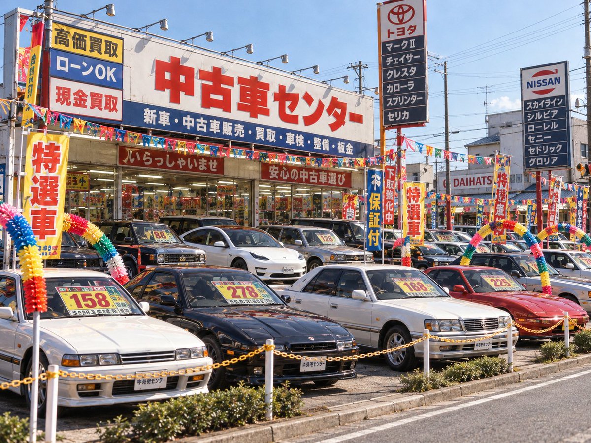 micdrop1216's tweet photo. 平成の「中古車センター」に令和が1つ。
車好きならすぐ分かるかな？ https://t.co/MgrbLOvO3g