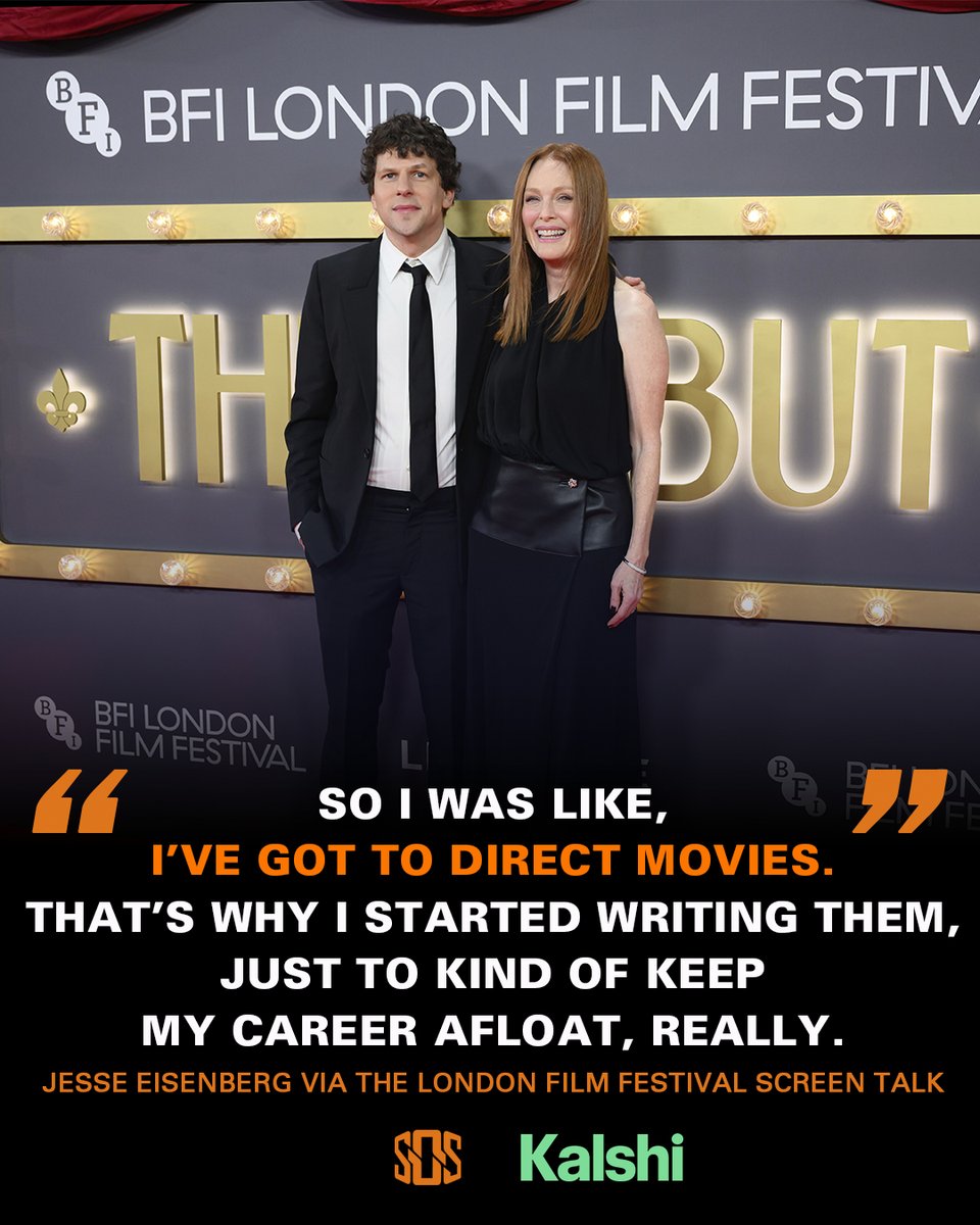 ScreenOffScript's tweet photo. Jesse Eisenberg admits he "couldn't get into studio movie parts" after winning a Razzie for playing Lex Luthor 😳

His latest feature film, The Debut, is generating tons of buzz heading into award season 🏆

Presented by @Kalshi_Film https://t.co/nCzPAzMlMy