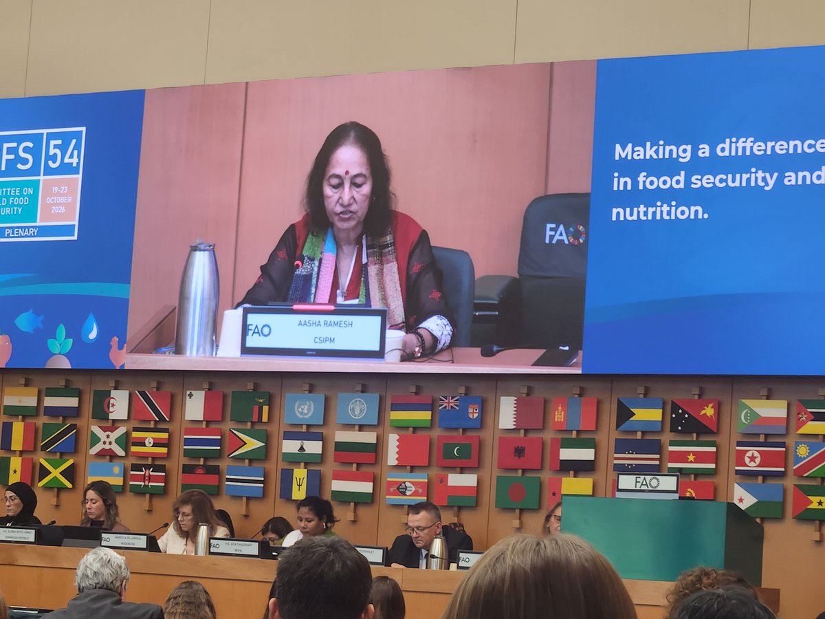 nathalie_beghin's tweet photo. Nossa representante do @CSM4CFS defendendo os direitos das mulheres rurais na 54a reunião do Comitê de Segurança Alimentar das Nações Unidas, Roma, Italia
#csipm2026 https://t.co/UnswyDBOdL