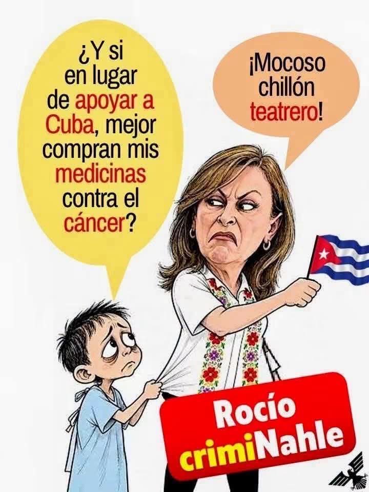 MemoSalinas's tweet photo. Buenos días! Es mejor salvarle la vida a los niños mexicanos con el dinero 💰 y medicinas que dejarlos morir mandando la ayuda al Régmen comunista cubano como lo hace “Rocío CrimiNahle” @rocionahle no creen? 

Digo, si se supone que “tenemos un sistema de salud mejor que el de Dinamarca” no? Dígo…!