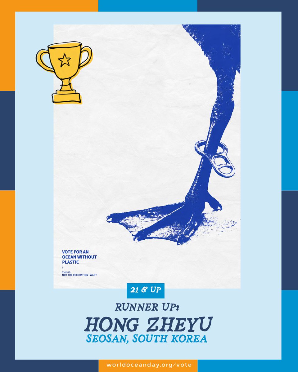 WorldOceansDay's tweet photo. Announcing the winners of the Vote for the Future Poster Competition!

A huge congratulations to our winners and runners-up! We were blown away by the creativity, imagination, and powerful visions for the future shared by artists from around the world.

UNDER 21

🥇 Winner: Jiahe Zhang — Shanghai, China

🥈 Runners-up:
Sunny Friedman — Port Washington, NY, USA
Keisha Mae T. Fabricante  — Baguio City, Philippines

21+

🥇 Winner: Merica Noel — UK/Japan

🥈 Runners-up:
Hong Zheyu — Seosan, South Korea
Xianchi Jin (Jerry) — Lisbon, Portugal

Bow Seat and World Ocean Day would like to extend a huge thank you to everyone who participated, shared their creativity, and used their art to inspire a better future.

As we celebrate these incredible artists, we also want to remind everyone that your voice matters beyond the canvas. We encourage you to participate in your local elections and make your voice heard, regardless of who or what you vote for. What matters is showing up, staying engaged, and taking part in shaping the future of your community and our planet.

The future is ours to imagine, shape, and create together.

#VoteForTheFuture #PosterCompetition