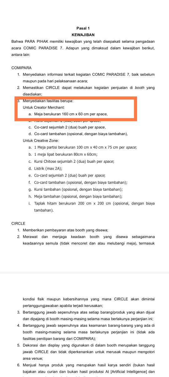 evternity_'s tweet photo. Coba kak sebelom buka pendaftaran lagi, size meja yang CP 7 diklarifikasi dulu deh. Dr official posts ampe MoU bilang 60cm , pas di venue jadi 50cm kak :))) lebarnya jg gak sampe 160.. booking 2 space 4 meja gitu smua. 

It's a breach of contract, and u did it so confidently. https://t.co/tKbOueFqyK