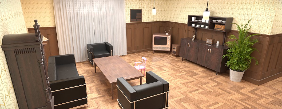 AoiArtistic's tweet photo. I recreated the Spy x Family apartment in Blender
.
.
.
#b3d #blender #CGI https://t.co/kT65Pd2b6R
