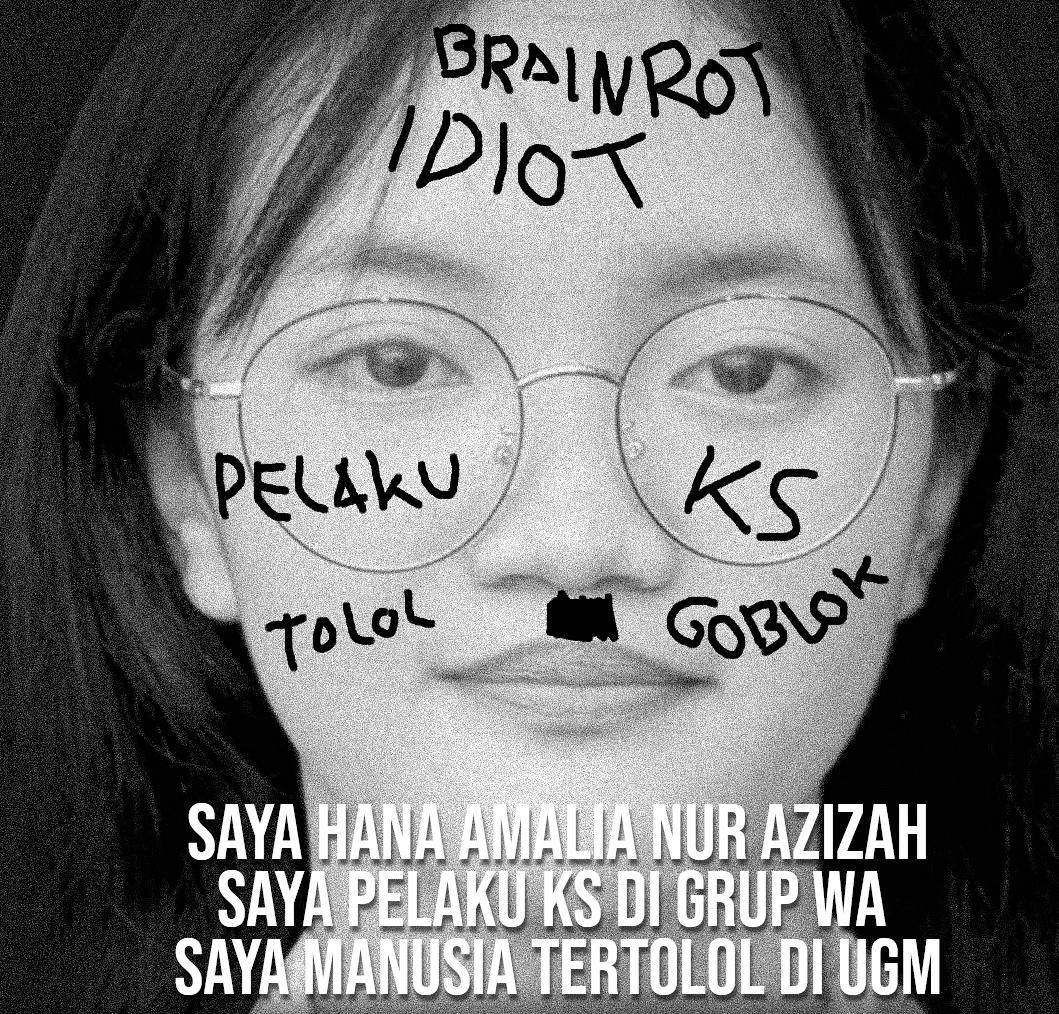 Ubigoreng45's tweet photo. orang kek gini harus dikasih paham biar ga tolol kelakuan nya, orang diluaran sana belajar tekun biar bisa masuk UGM eh si tolol ini dah enak masuk UGM malah buat ulah dengan ngelakuin pelecehan verbal emang goblokkk tolol idiot banget si hana ini https://t.co/wn8ZeWAUzB