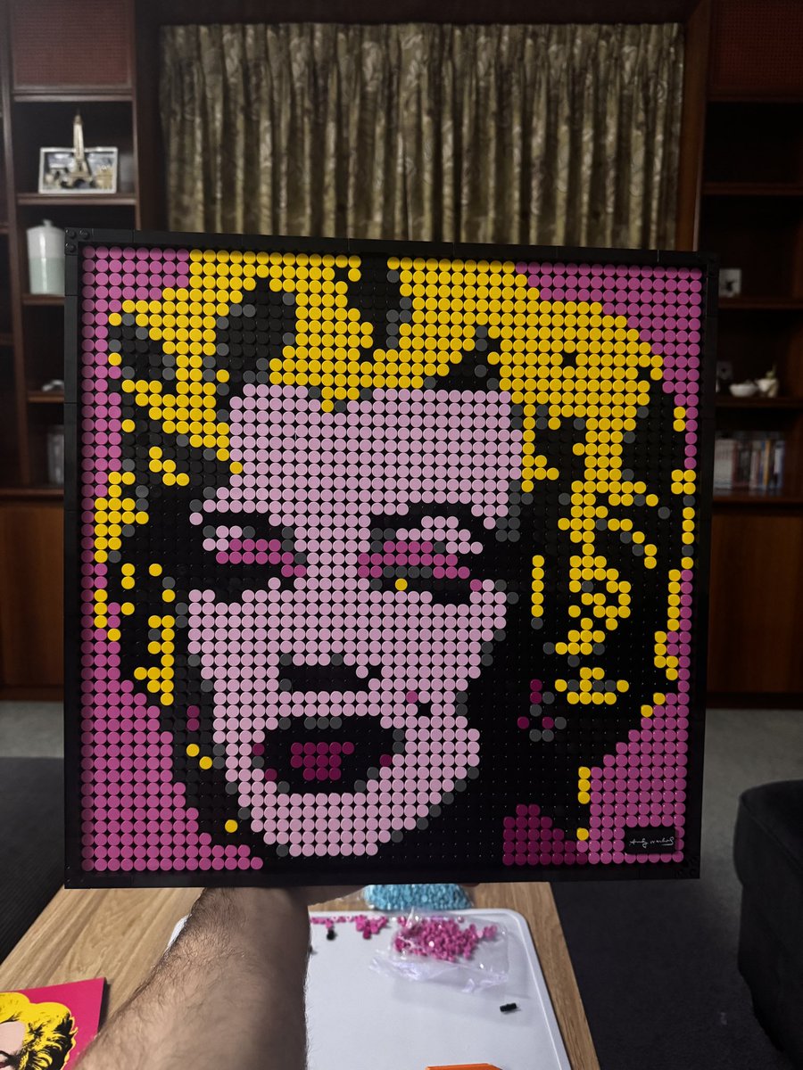 BornMini's tweet photo. Marilyn Monroe by Andy Warhol in Lego is Worth every penny https://t.co/tjmonxenXv