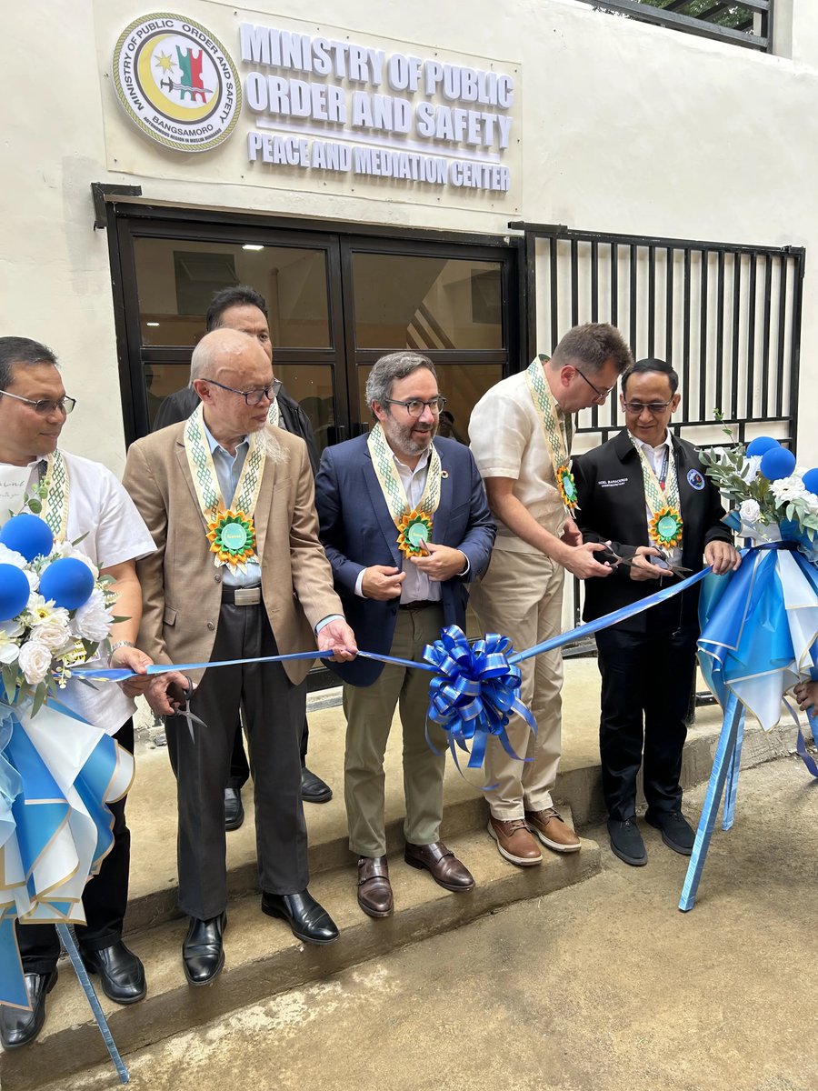 UNOPS_Chief's tweet photo. Very pleased to participate in the handover of the new Peace & Mediation Center for the Ministry of Public Order and Safety, here in Marawi. 

Alongside our partners @EUinthePH & @AECID_es, @UNOPS teams did the design and construction of this facility, which will help strengthen local institutional capacity for peacebuilding, conflict resolution and much needed reconciliation, across the Bangsamoro Autonomous Region in Mindanao. 

The facility creates a safe space for communities in support of sustaining long lasting peace🕊️