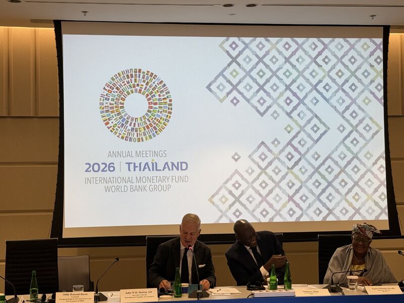 ICCSecGen's tweet photo. Don’t confuse political fragmentation for commercial disconnection.

That was my message to a vibrant Bangkok during the IMF/World Bank annual meetings last week. Despite the turbulence, business continues to find ways to connect.

More: https://t.co/mPv8B6wgfZ

@iccwbo https://t.co/xqbKYx7qMd