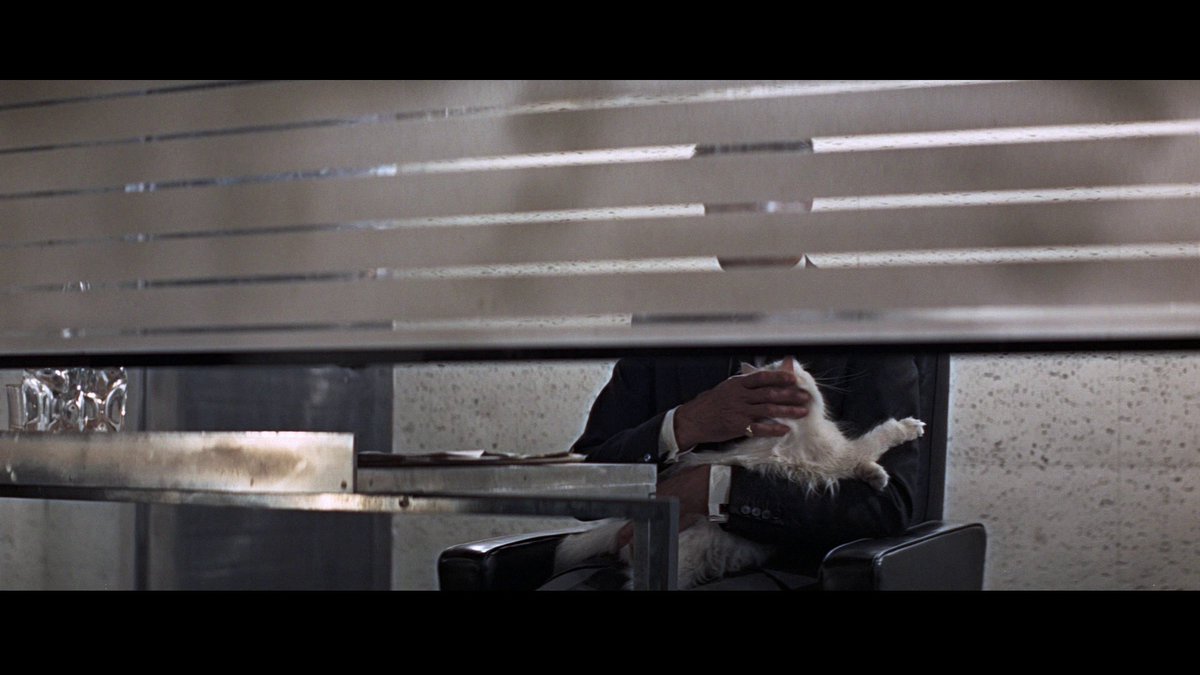 007masterclass's tweet photo. @c_yow Ironically, the credits wouldn't actually help on those two films. Blofeld is uncredited (or credited as '?'), and we mostly just see his hands and his cat. But it's definitely Anthony. https://t.co/9bUb7rFlnP