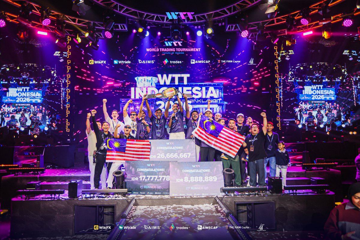 worldtradingt's tweet photo. World Trading Tournament Indonesia 2026! 🇮🇩

Thank you for being part of our very first regional tournament in Indonesia held at Tembak Langit Kemang, Jakarta! ❤️

Whether you joined us as a visitor to experience the action in person or competed as a participant, we're grateful to have had you with us. Your support helped make this milestone a memorable one for WTT.

We hope you enjoyed the experience of the journey as we turn trading into an esport!

We'll see you at the next event. Game on, Tramers! 🏆

Let’s redefine the future of trading together. 💎
https://t.co/HV6U3q0UQj

#worldtradingtournament #daytrading #daytrader #indonesia #WTTIDN2026