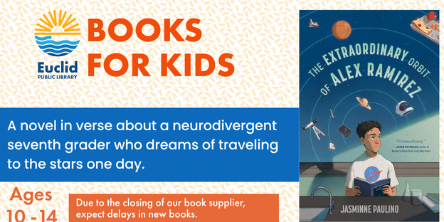 EuclidLibrary's tweet photo. "The Extraordinary Orbit of Alex Ramirez" by Jasminne Paulino is a middle-grade novel-in-verse about a space-obsessed, neurodivergent seventh grader who dreams of working for NASA.
#EPLreads #space https://t.co/DmqeENOR90