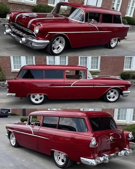 HappyMotorhead's tweet photo. 1956 Pontiac Chieftain Wagon

 Nice or Not? https://t.co/8RGMSVNEDO
