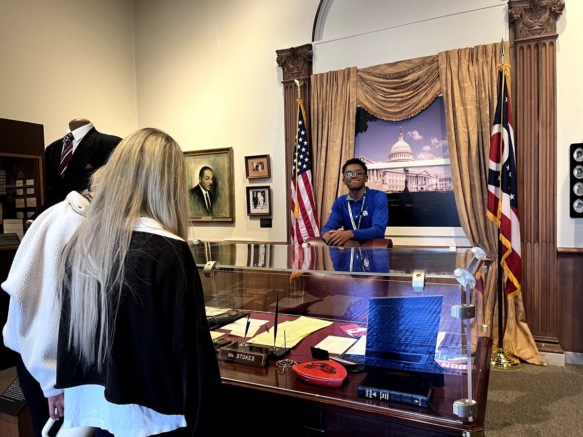 GilmourAcademy's tweet photo. Our Rebuilding Cleveland students visited the History Center, where they sat in the recreated Congressional Office of Lou Stokes, explored the Cleveland Starts Here history timeline exhibit and experienced more of Cleveland’s history throughout the mansions. 

#WhyGilmour https://t.co/GPVyFJX3jg