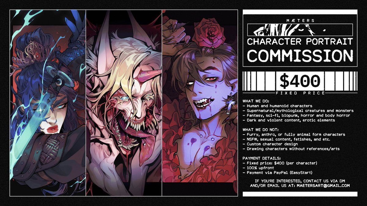 maeters_art's tweet photo. ❗️Emergency С0MMISSI0NS - Character Portrait ❗️
Info 👇 (🔁is appreciated!) https://t.co/jLJDL5adM2